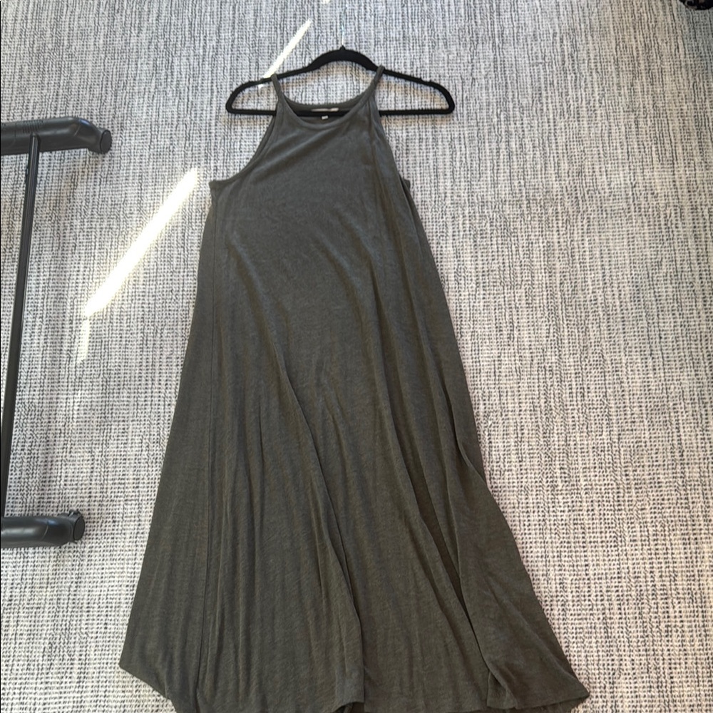 Madewell Green High Neck Maxi Dress